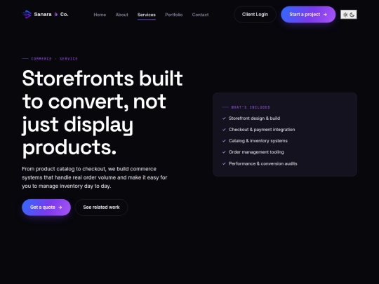 services/ecommerce screenshot