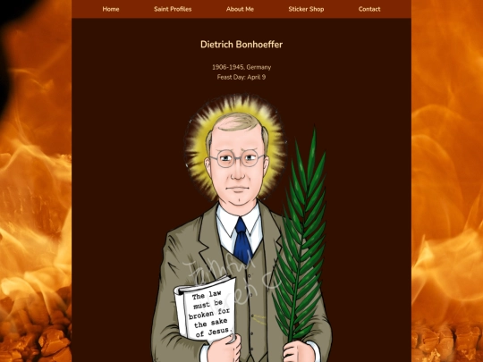 saints/dietrichbonhoeffer screenshot