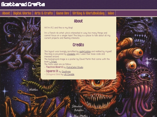 blog/about screenshot