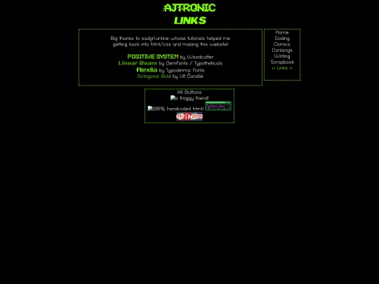 links screenshot