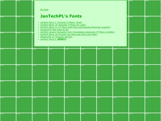 fonts screenshot