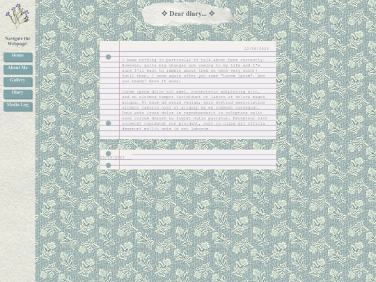 diary screenshot