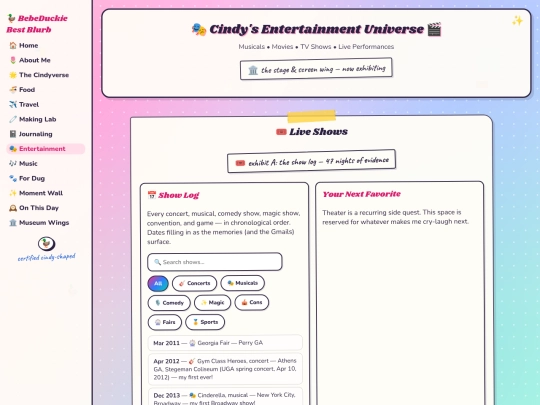 entertainment screenshot