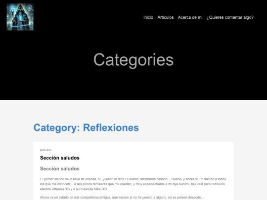 categories screenshot