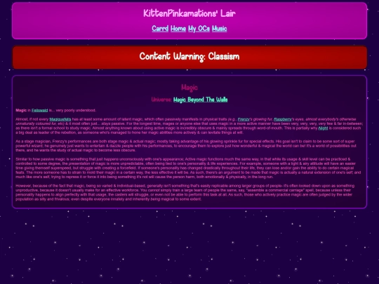 wiki/OC - Magic Beyond The Walls/Magic screenshot