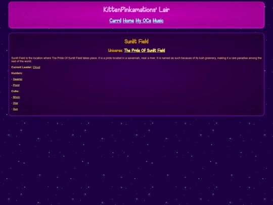 wiki/OC - The Pride Of Sunlit Field/Sunlit Field screenshot