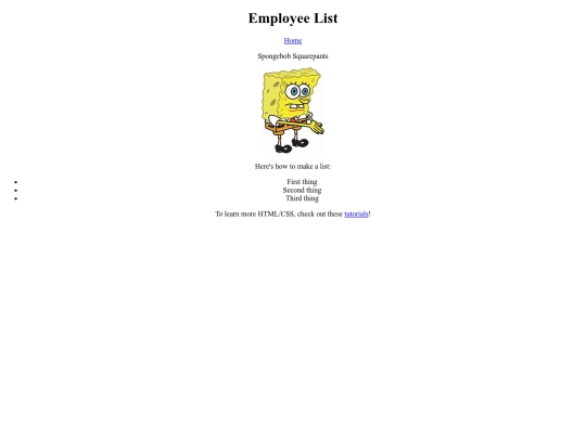 employeelist screenshot