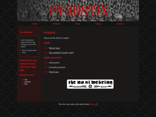 projects screenshot