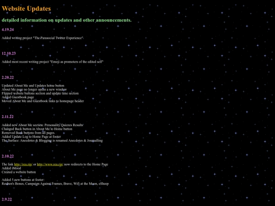 updates screenshot