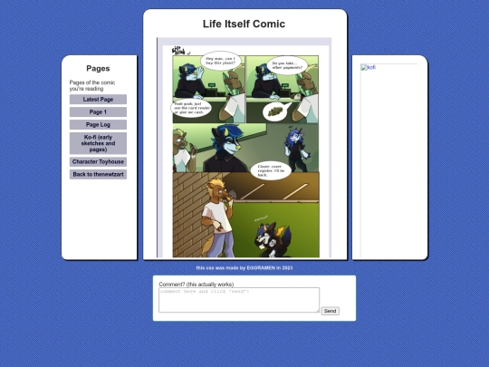 Webcomic/LIpage1 screenshot