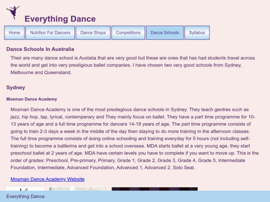 danceschools screenshot