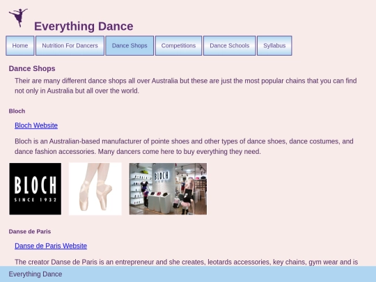 danceshops screenshot