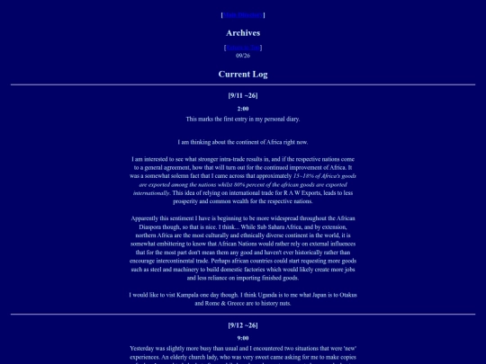 diary screenshot