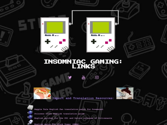 Links-page screenshot