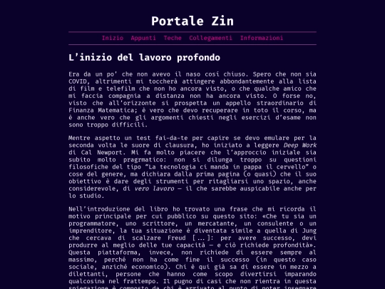 blog/inizio-lavoro-profondo screenshot