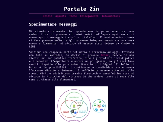 blog/sperimentare-messaggi screenshot