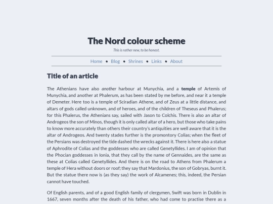 shrines/minimal-css/nord screenshot