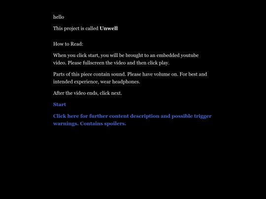 Unwell screenshot