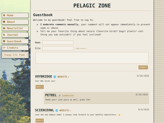 guestbook screenshot