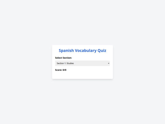 spanish_quiz screenshot
