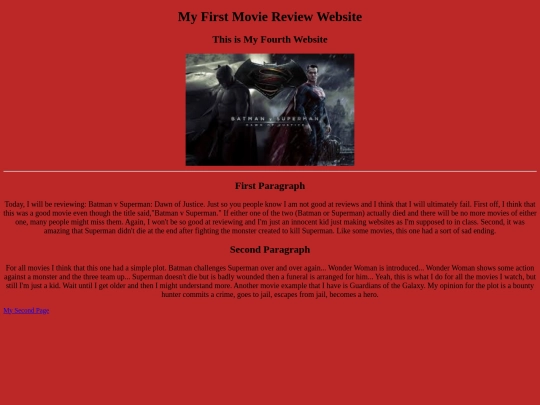 FirstMovieReviewWebsite screenshot