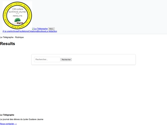 Recherche/Results screenshot