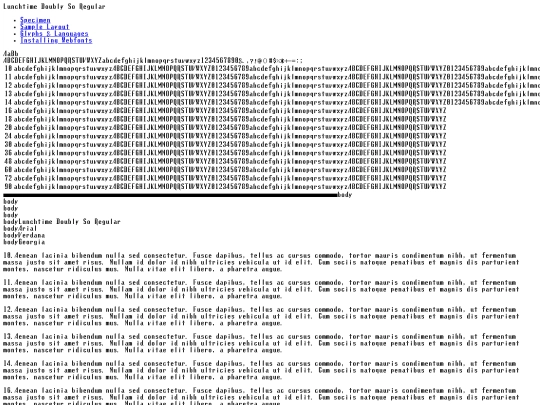 font/lunchds-demo screenshot