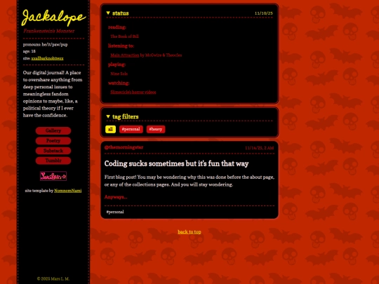 blog screenshot