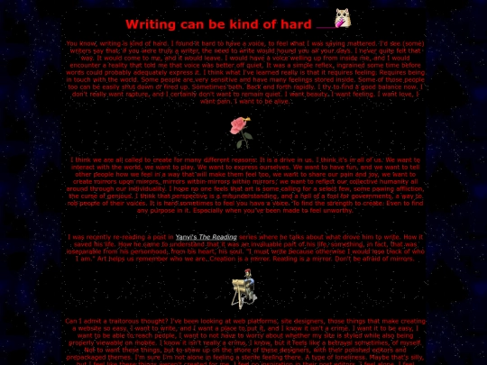 writing screenshot