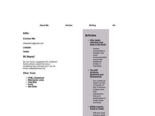 main/articles screenshot