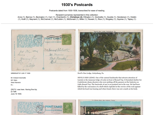 PostcardMuseum/1930sPostcards screenshot