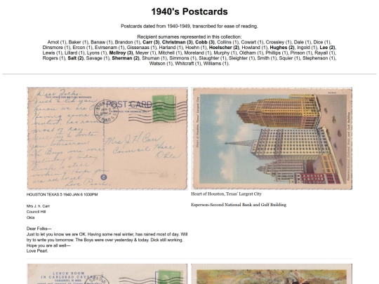 PostcardMuseum/1940sPostcards screenshot