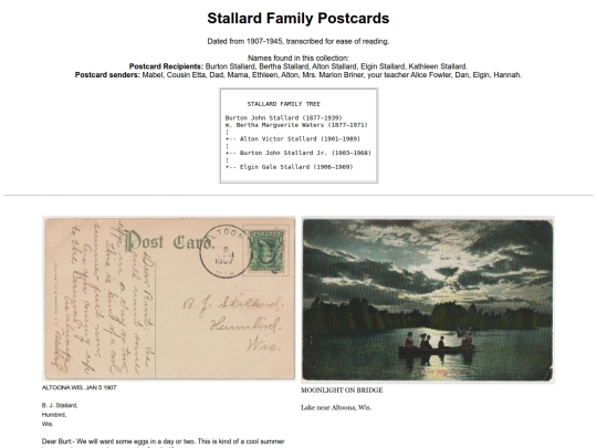 PostcardMuseum/Family-STALLARD/StallardFamilyPostcards screenshot