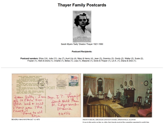 PostcardMuseum/Family-THAYER/ThayerFamilyPostcards screenshot