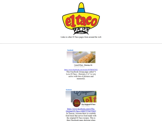 wayback/ElTaco/el-taco-links screenshot