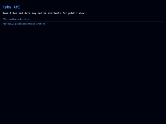 CybyAPI screenshot
