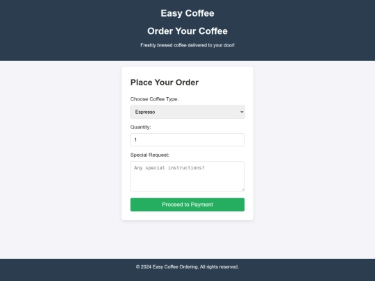 CoffeeMadeEasy/Main screenshot