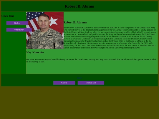 Veteran/page1 screenshot