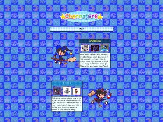 characters/page screenshot
