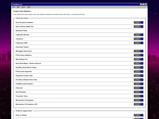 stats screenshot