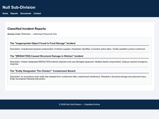 classified-incidents screenshot