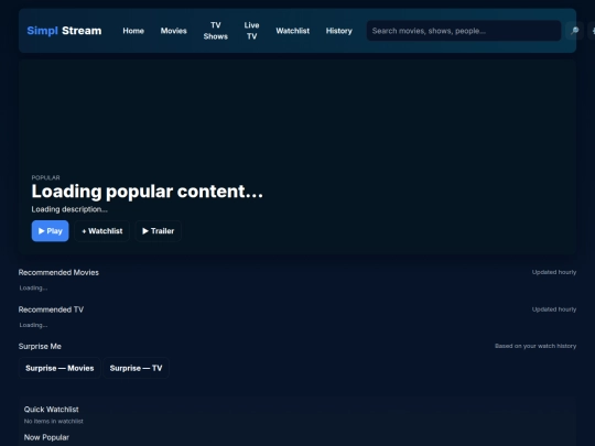 SimplStream screenshot
