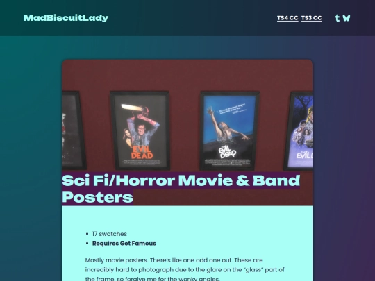 ts4-cc/sci-fi-horror-movie-band-posters screenshot