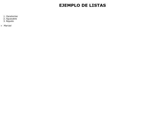 listas screenshot