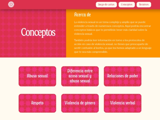 secciones/conceptos screenshot