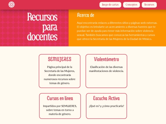 secciones/recursos/docentes screenshot
