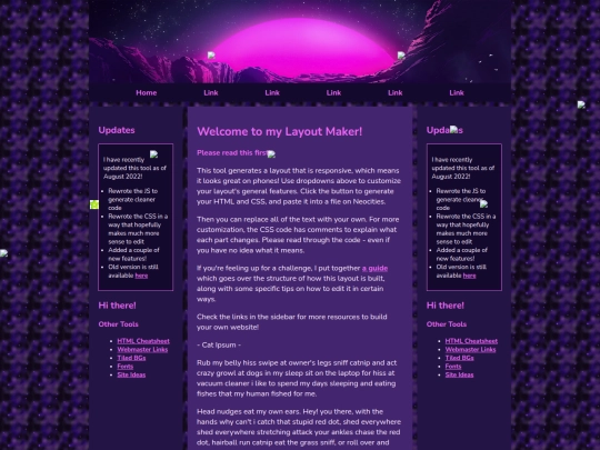 testsite screenshot