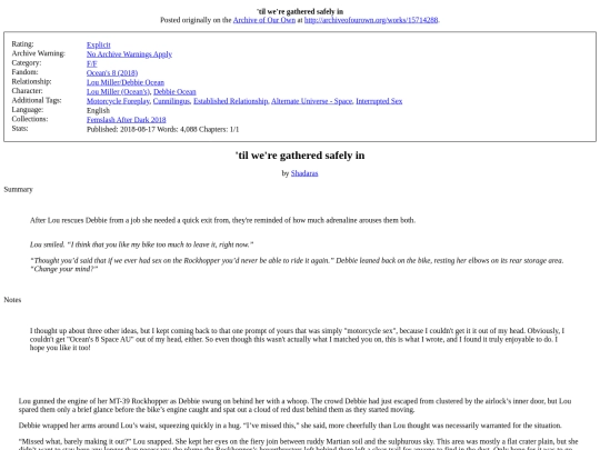 Fic: Small Fandoms/til were gathered safely screenshot