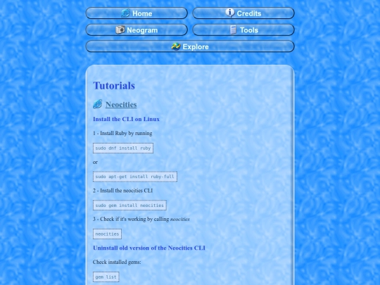 pages/tutorials screenshot