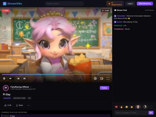 live screenshot